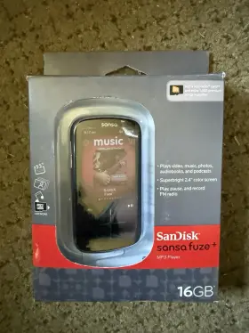 Sdmx20r-016gk-a57 Sandisk Sansa Fuze Black 16 Gb Digital Media Player