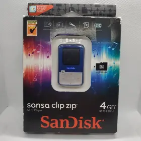 Sdmx22-004g-a57b Sandisk Sansa Clip Zip 4gb Digital Media Mp3 Player Blue Not Working Read