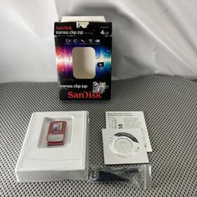 Sandisk Sdmx22-004g-a57r New Sansa Clip Zip 4gb Mp3 Player Usb 2.0 Voice Recorder Music Fm