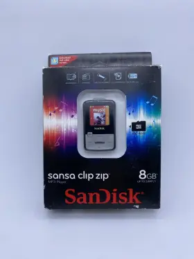 Sdmx22-008g-a57g Sandisk Sansa Clip Zip Gray 8gb Digital Mp3 Music Media Player New Open Box