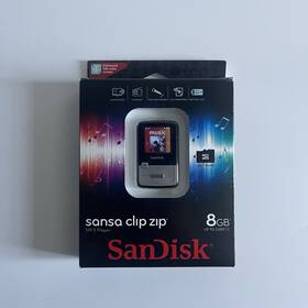 Sandisk Sdmx22-008g-a57kc Sansa Clip Zip 8gb Mp3 Player Fm Radio Voice Recorder Nib Black