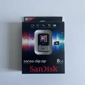 Sdmx22-008g-a57kc Sandisk Sansa Clip Zip 8gb Mp3 Player Fm Radio Voice Recorder Nib Black