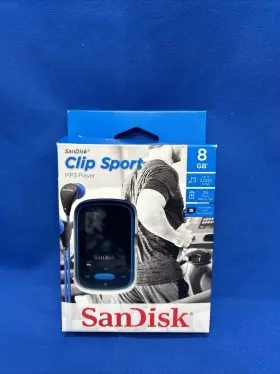 Sdmx24-008g-a46b Sandisk Blue Clip Sport Mp3 Player 8gb Tested And Working Factory Wiped