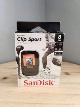 Sandisk Sdmx24-008g-a46k Clip Sport Mp3 Player 8gb Black - New
