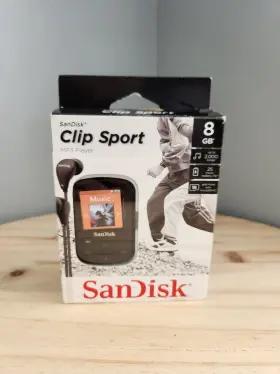Sdmx24-008g-a46k Sandisk Clip Sport Mp3 Player 8gb Black - New
