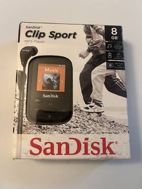 Sandisk Sdmx24-008g-a46kf Clip Sport Mp3 Player 8gb Black - New