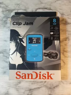 Sdmx26-008g-g46b Sandisk 8gb Clip Jam Mp3 Player Blue #sdmx26-008g-g46b Tested And Working