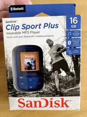 Sdmx28016ga46b Sandisk New Clip Sport Plus Wearable Mp3 Player Bluetooth 16 Gb