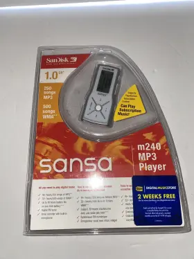 Sdmx3-1024-ab18 Sandisk Sansa M240 1gb Mp3 Media Music Player - New Sealed