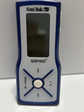 Sdmx3-512-a18 Sandisk Sansa Mp3 Recorder M230 Blue 512 Mb Digital Media Player Excellent