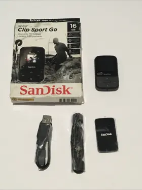 Sdmx30016gg46k Sandisk Clip Sport Go 16 Gb Mp3 Player And Fm Radio Black Read Description