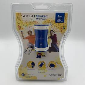 Sandisk Sdmx9n-1024b-a18 Sansa Shaker Blue Mp3 Player 1.0 Gb Kids Digital Music New Sealed