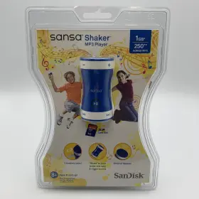 Sdmx9n-1024b-a18 Sandisk Sansa Shaker Blue Mp3 Player 1.0 Gb Kids Digital Music New Sealed