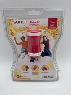 Sandisk Sdmx9n-1024r-a18 New Sealed Sansa Shaker Mp3 Player 1gb 250 Songs
