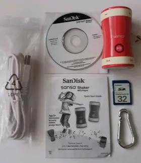 Sdmx9n-512b-a18 Sandisk Sansa Shaker Mp3 Player Red