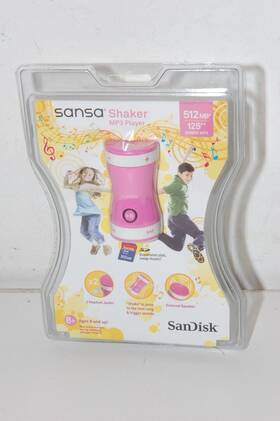Sandisk Sdmx9n-512p-a18 Sealed Sansa Shaker Pink Mp3 Player 512 Mb Kids Digital Music