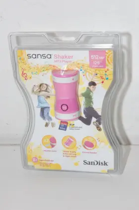 Sdmx9n-512p-a18 Sandisk Sealed Sansa Shaker Pink Mp3 Player 512 Mb Kids Digital Music