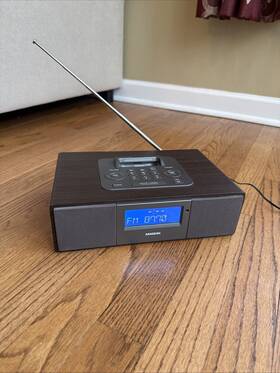 Sangean 729288028154 Wr-5 Fm-rbds/am/aux-in Tabletop Wooden Cabinet Receiver With Ipod Dock
