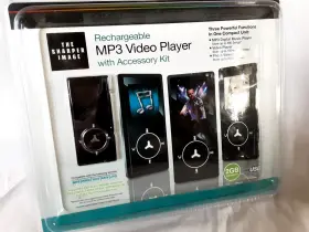 1612788 Sharper Image New The Rechargeable Mp3 Video Player With Accessory Kit 2007