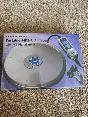 Sharper Image Cx603 Portable Mp3-cd Player With Fm Digital Tuner - Brand New