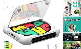 Skyans Kc918 Portable Cd Player With Bluetooth Rechargeable Small Built-in White