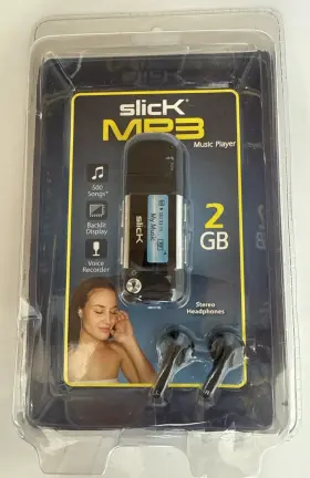 Mp305-2 Slick Mp305-1 Music Stick Mp3 Player / Voice Recorder 2gb Equalizer New