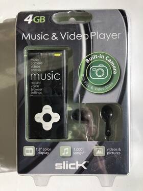 Slick Mp418c-4 Mp3 Mp4 Music Player 4 Gb 1.8 Inch Color Lcd Video Voice Recorder Camera New