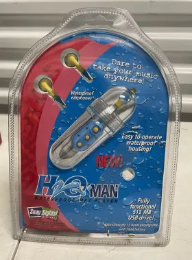 H2o-man Snap Sights 855712000653 Vintage New 512mb Waterproof Mp3 Player Wma Usb Shower Tub Bundle Sealed