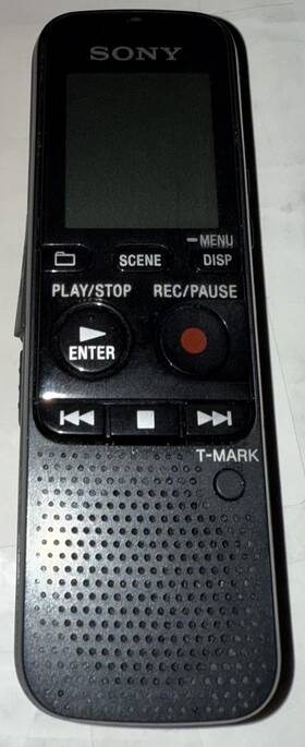 Sony Icd-px333 Digital Voice Recorder Black Ic Microsd M2 Dictaphone