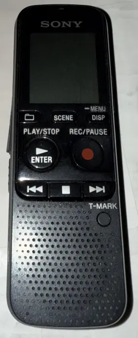 Icd-px333 Sony Digital Voice Recorder Black Ic Microsd M2 Dictaphone