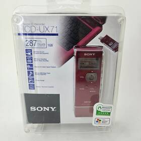 Sony Icd-ux71/rc New Icd-ux71 1gb Stereo Ic Recorder Mp3 Player Voice Red Sealed