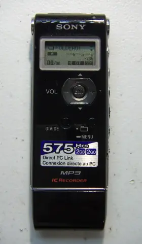Icd-ux81 Sony Ic Recorder Mp3 Player 2gb Black. Works Great Good Condition