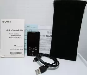 Nwz-e345 Sony Walkman Digital Media Player 16gb Black Mp3 Videos Photos Fm Radio