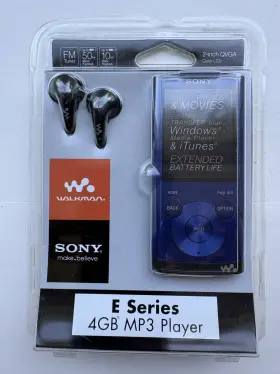 Nwz-e353lmc2 Sony Walkman Nwz-e353 Blue 4 Gb Digital Media Mp3 Player E Series Music Movies