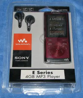 Nwz-e353rmc2 Sony E Series 4gb Red Mp3 Player Walkman 2010