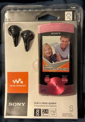 Sony Nwz-s544pnk Nwz-s544 8gb S Series Walkman Video Mp3 Player Pink New