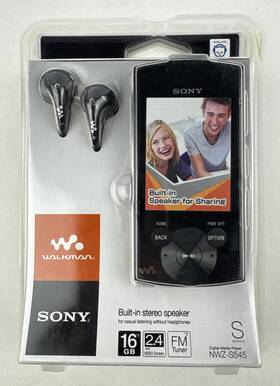Sony Nwz-s545/bcc Vintage Walkman Nwz-s545 16gb Digital Media Player New Sealed Black