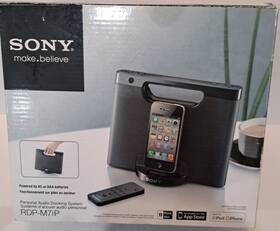 Sony Rdp-m7ip Mod. Black Apple Ipod Audio Docking System New Open Box
