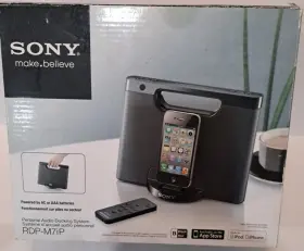 Rdp-m7ip Sony Mod. Black Apple Ipod Audio Docking System New Open Box