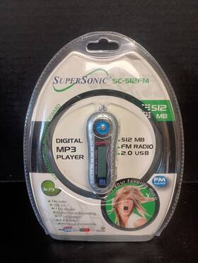 Supersonic Sc-512fm Vintage Super Sonic Mp3 Player 512mb Sealed Unopened