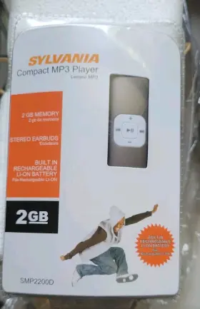 Smp2200d Sylvania Compact Mp3 Player 2gb Brand New Sealed Black