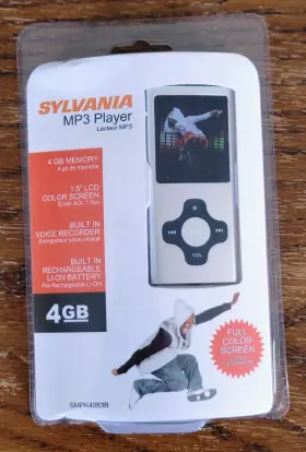 Smpk4083b Sylvania 4gb Video Mp3 Player Model - New