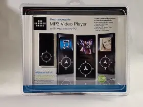 The Sharper Image 694202102961 Mp3 Music Video Player 2gb Usb Accessory Kit Nip Sealed New