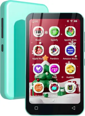 Q8c-80g-blue Timmkoo Q8 Kids Mp3 Player Blue 80gb Bluetooth Wifi 4 Inch Display Parental Controls