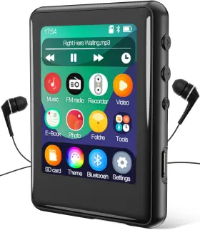 Tokemisc 445041598551 Mp3 Player With Bluetooth 5.3 16gb Full Touchscreen Kids Portable Music