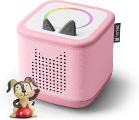 Tonies 726084323759 Toniebox 2 Audio Player Starter Set For Kids 1 With Playtime Puppy - Cloud Pink