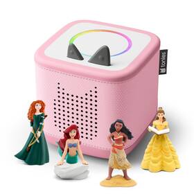 Tonies 840147454669 Toniebox 2 Audio Player Disney Princess Bundle For Kids 3 With Ariel Moana