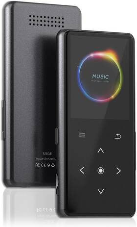Vaktare Gud 711181105575 128gb Mp3 Player With Bluetooth 5.2 Portable Music Built-in Speaker