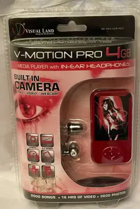 4gig Visual Land V Motion Pro 4gb Media Player Built In Camera New Vintage Red