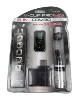 Me-963-4gb-blk Visual Land 828063396324 New Sealed Mp3 Player 3 In 1 Combo Bundle